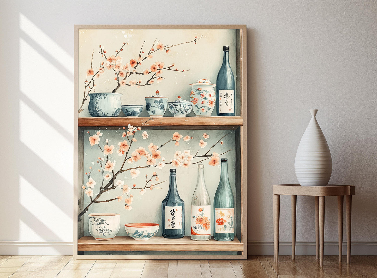 Affiche Cuisine Japonaise – Poster Art Sake et Céramiques