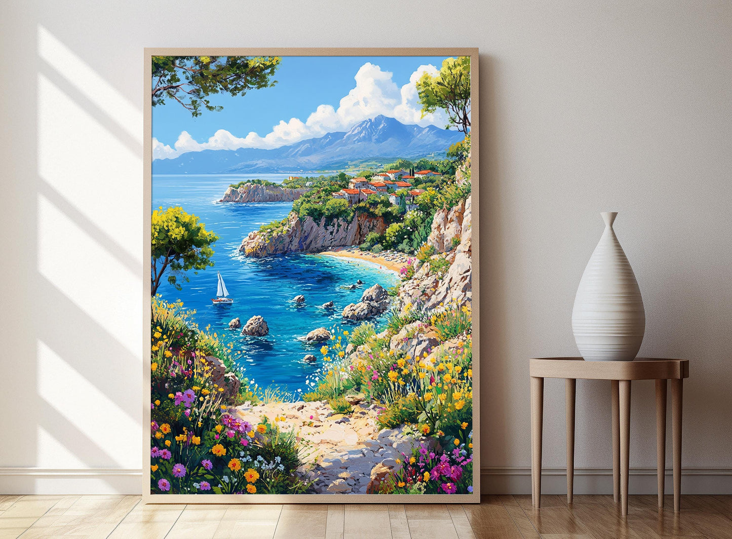 Affiche Côte d'Antalya – Poster Paysage Méditerranéen Relaxant
