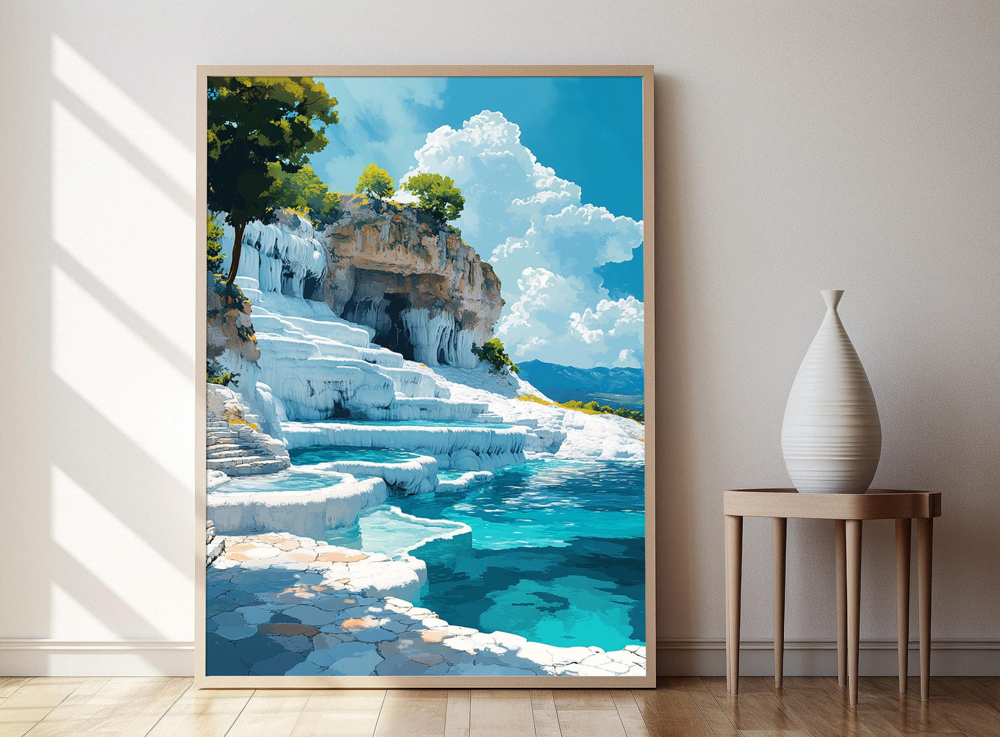 Affiche Terrasses de Pamukkale – Poster Paysage Naturel de Türkiye