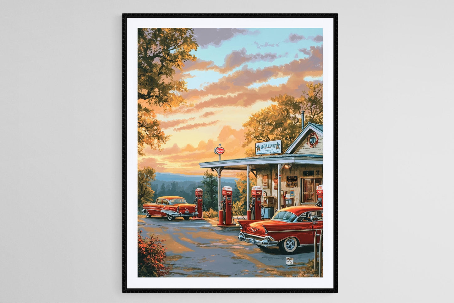 Affiche Vintage Station-Service – Poster Art Rétro Alabama Route 31