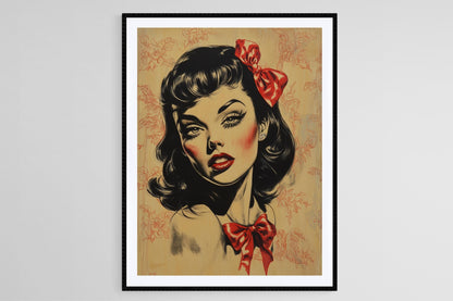 Affiche Rockabilly Rétro – Poster Art Pin-Up Années 50 Vintage