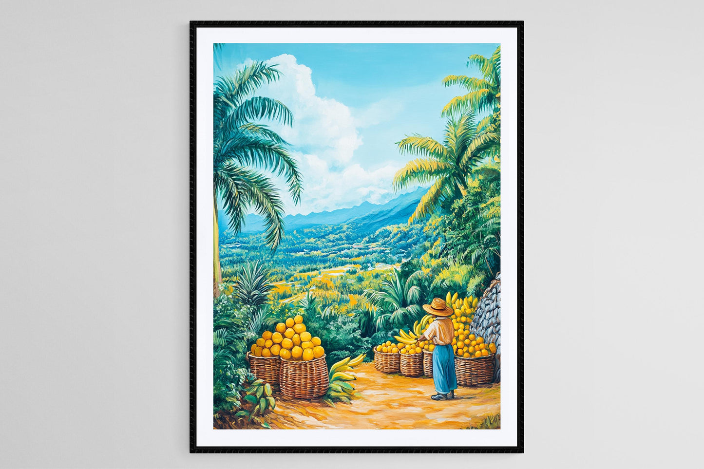 Affiche Art Fermier des Bermudes – Illustration de Récolte Locale