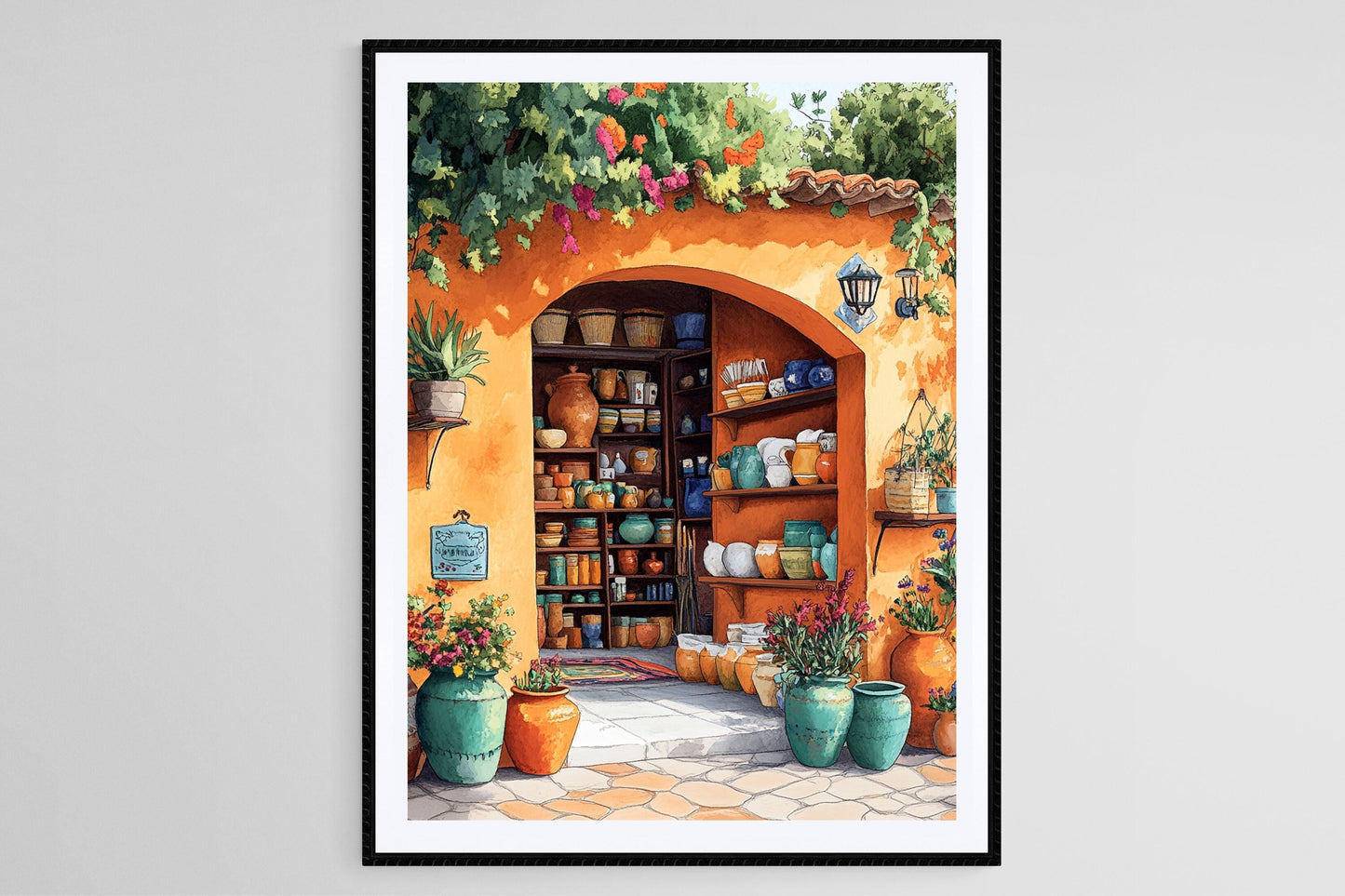 Affiche Art de la Poterie de Bermuda – Illustration de Céramiques Artisanales