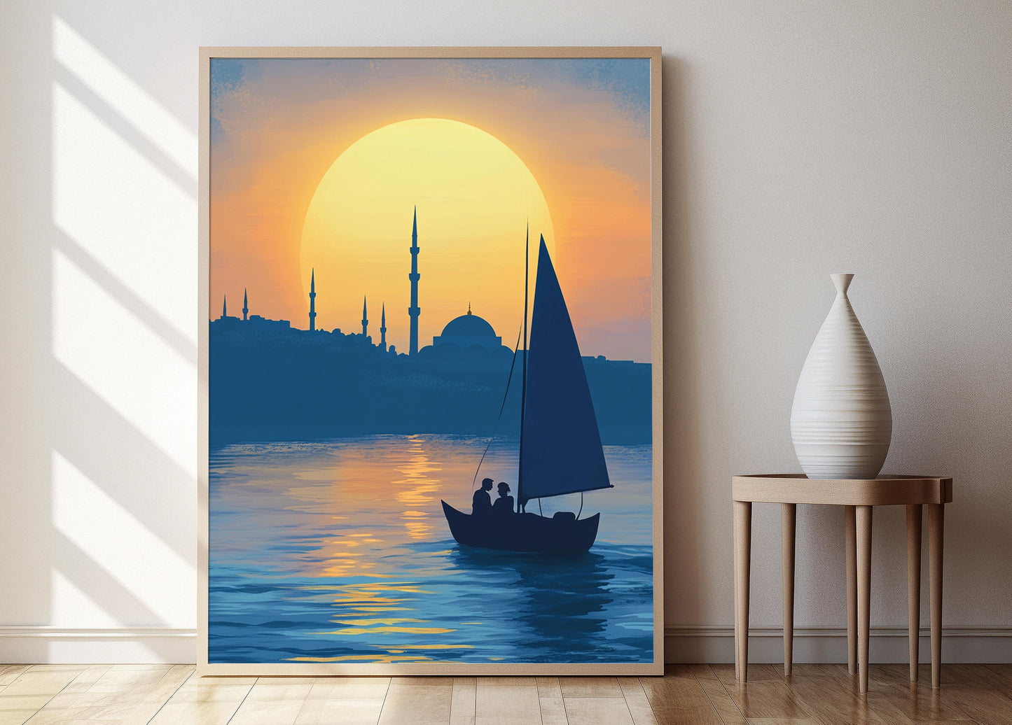 Affiche Romantique – Poster Paysage de Coucher de Soleil à Istanbul