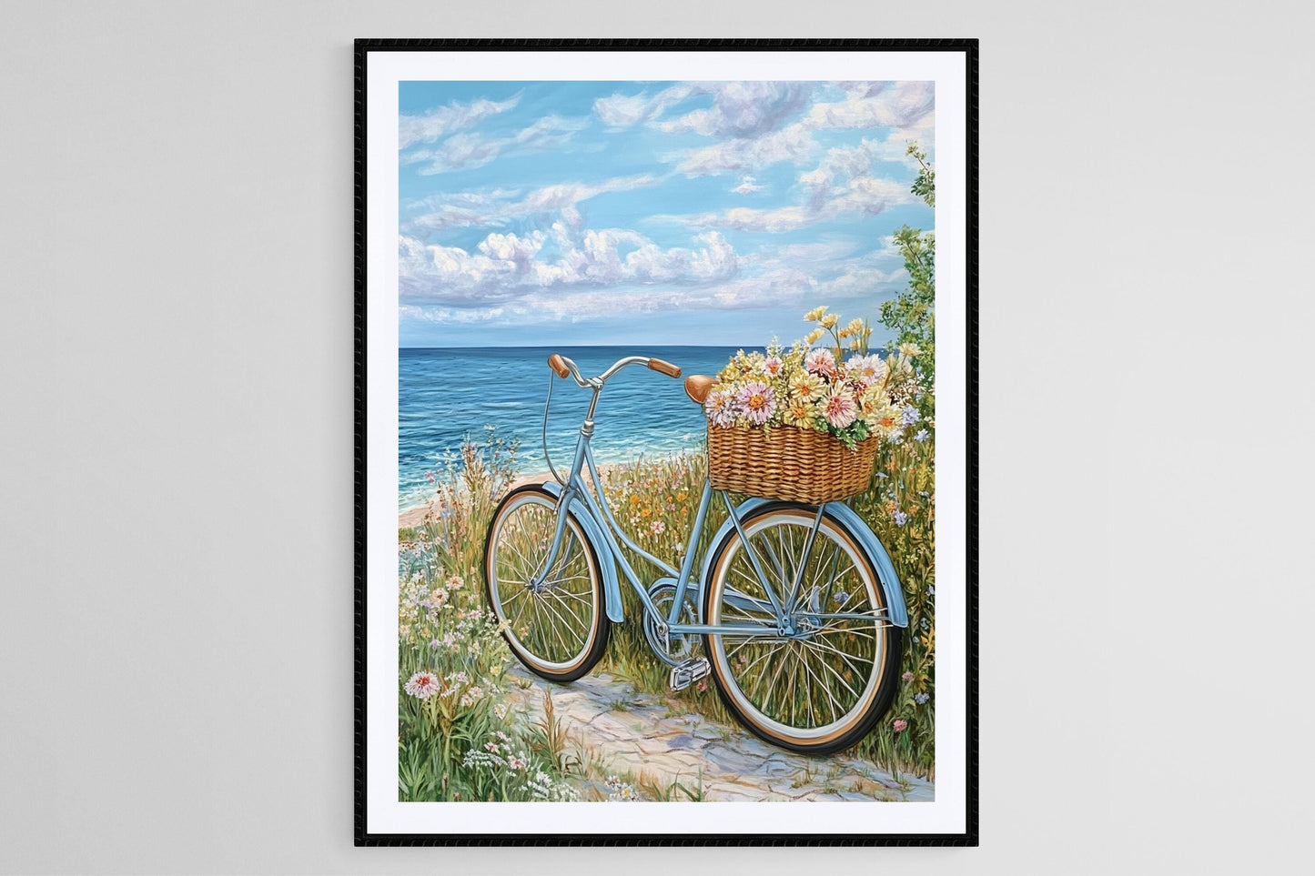 Affiche Martha's Vineyard – Poster Art du vélo côtier et fantaisie