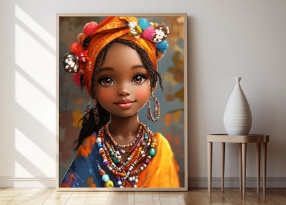 Affiche Art Xhosa d'Afrique du Sud – Imprimé de Perles Traditionnelles