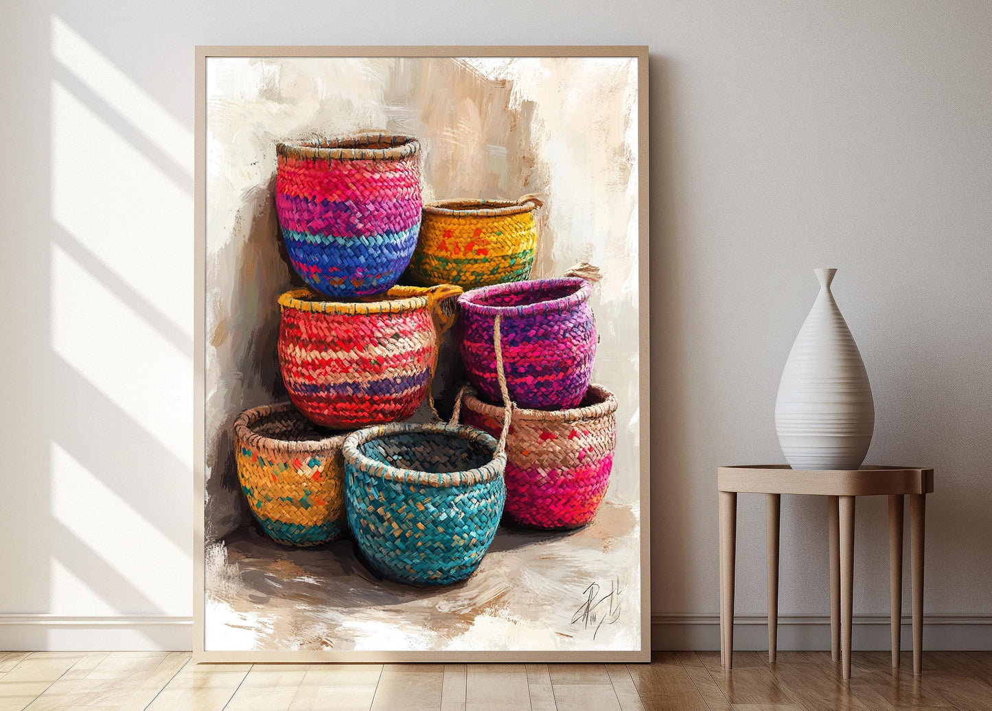 Affiche Art en Panier Swazi – Poster Artisanat et Héritage Africain