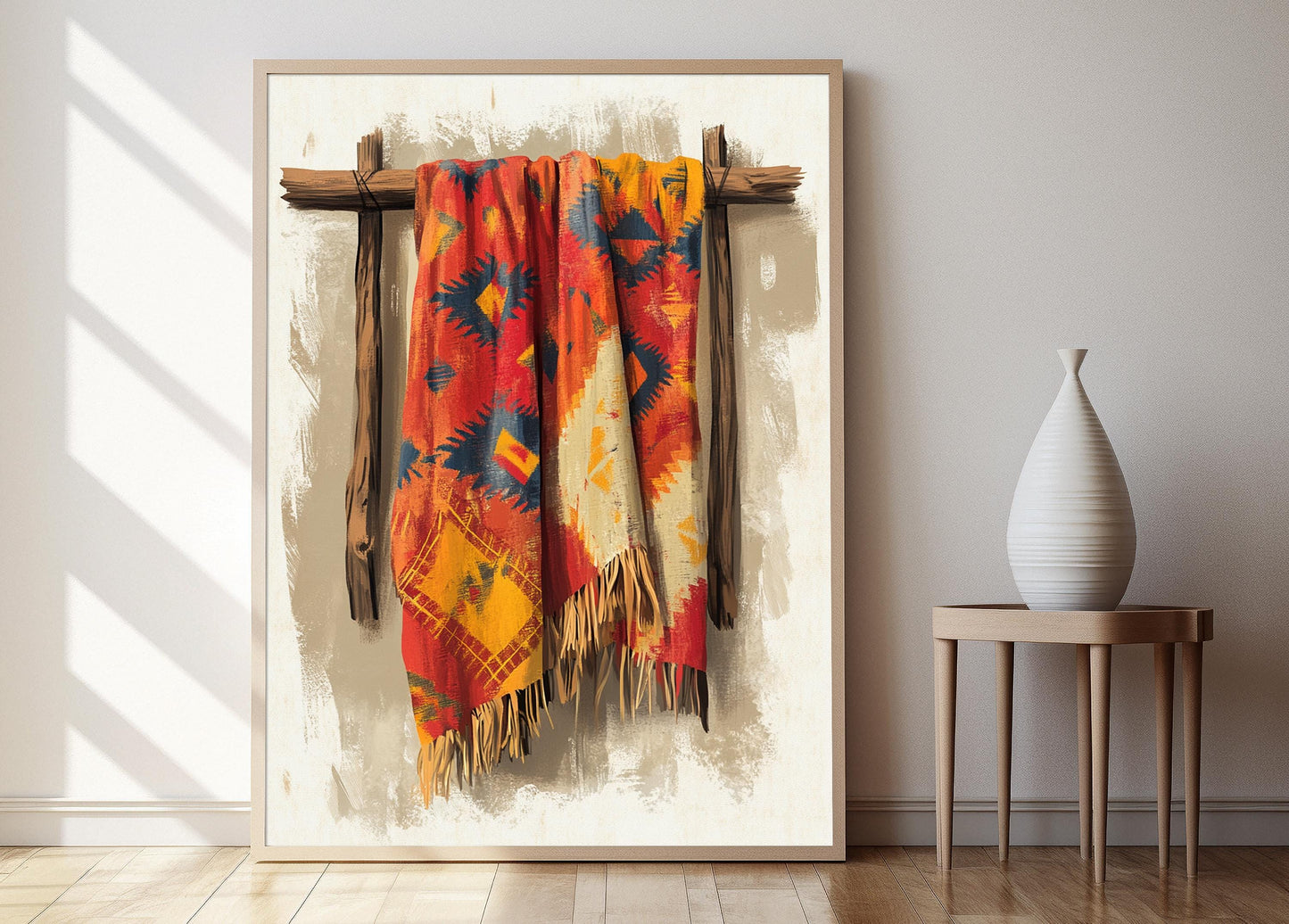 Affiche Tissages Éthiopiens – Poster Art avec Motifs Géométriques Audacieux