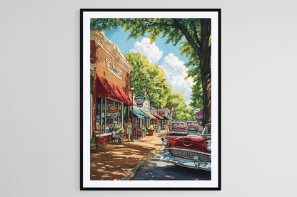 Affiche Arkansas – Illustration du charme d'une petite ville