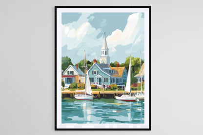 Affiche de Lewes, Delaware – Impression d'une scène côtière charmante