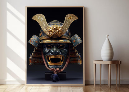Affiche Casque Shogun – Poster Art Armor de Samouraï Japonais
