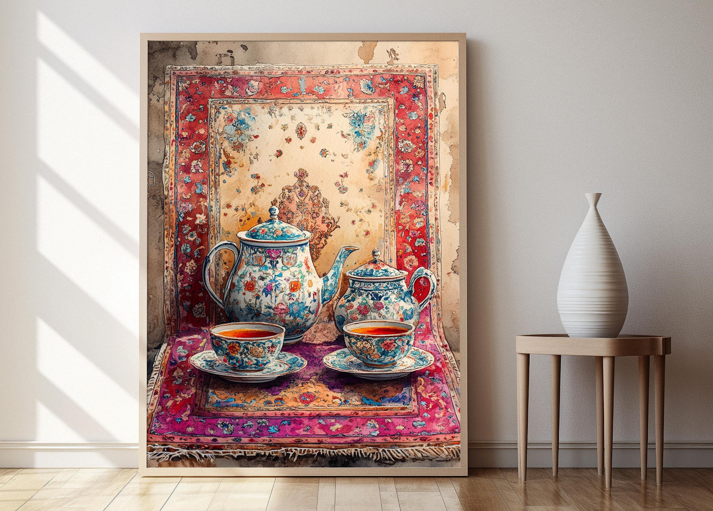 Affiche Set de Thé Persan – Poster Art Décor Culturel Iranien