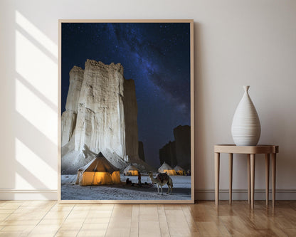 Poster „Weiße Wüste“ – Poster „Nomadenlager Farafra“