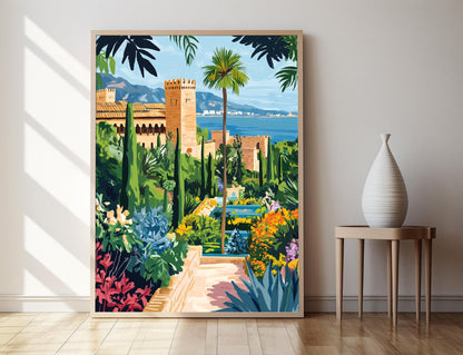 Affiche Alcazaba – Poster Architecture mauresque andalouse de Málaga