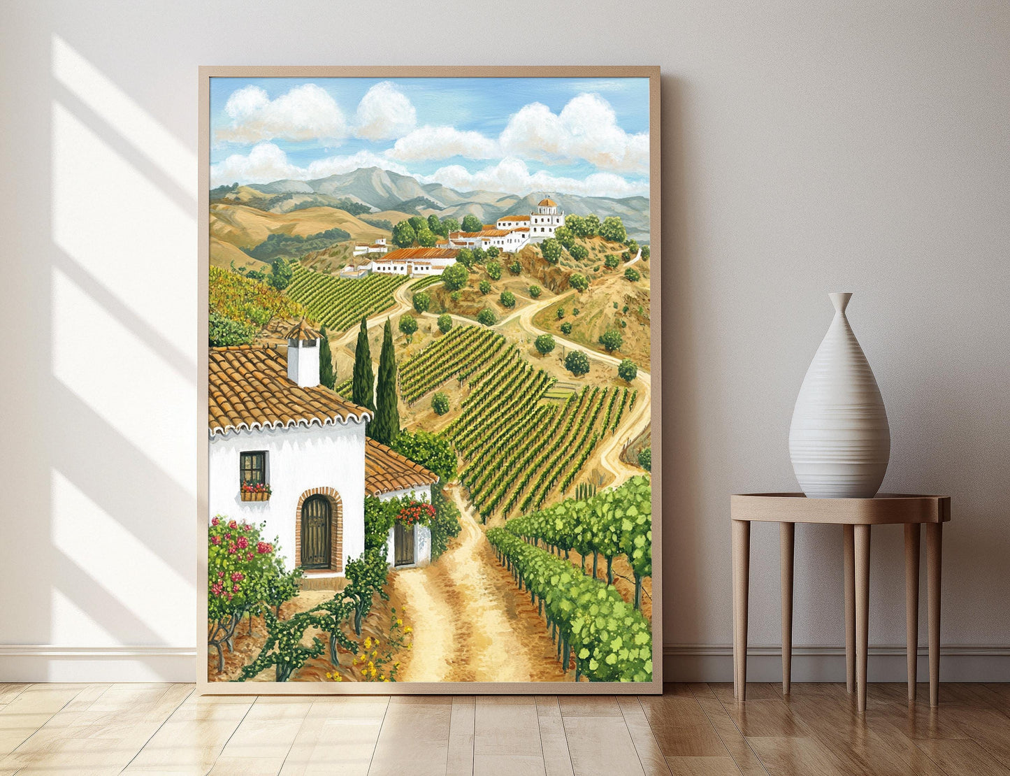 Affiche Jerez de la Frontera – Poster Vignobles andalous et caves à vin
