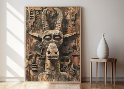 Affiche Art Dogon – Impression exclusive ethnographique pour la déco