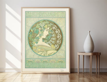 Affiche Lierre 1901 – Poster Art Alphonse Mucha Élégant