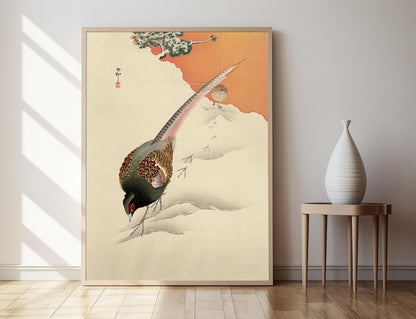 Affiche Oiseaux en Neige – Poster Art Shin Hanga de Ohara Koson