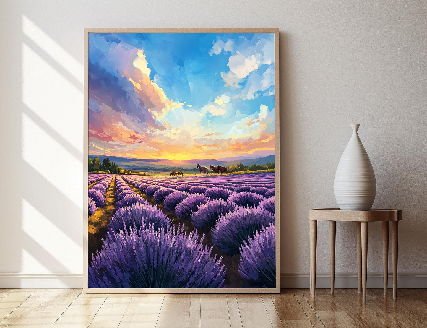 Affiche Champs de Lavande du Québec – Poster Paysage Floral d'Été