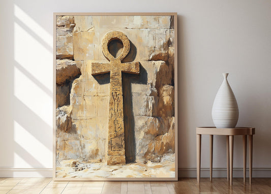 Affiche Ankh Égyptien – Poster Symbole Ancien de la Vie