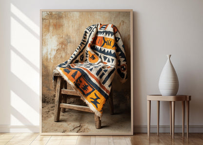 Affiche en tissu Malien – Poster Art avec motifs tribaux africains