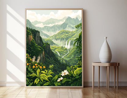 Affiche Bandarban – Poster Paysage Montagnard du Bangladesh