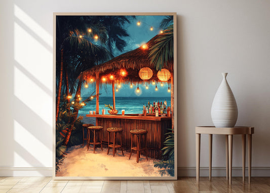 Affiche An Bang Beach Bar – Poster Charme de l'île vietnamienne