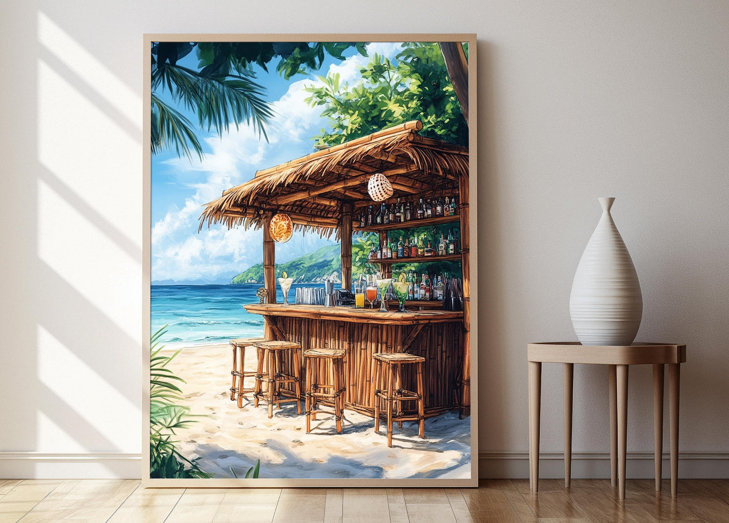 Affiche Plage de Patong – Poster Art de Mur Tropical Thaïlandais