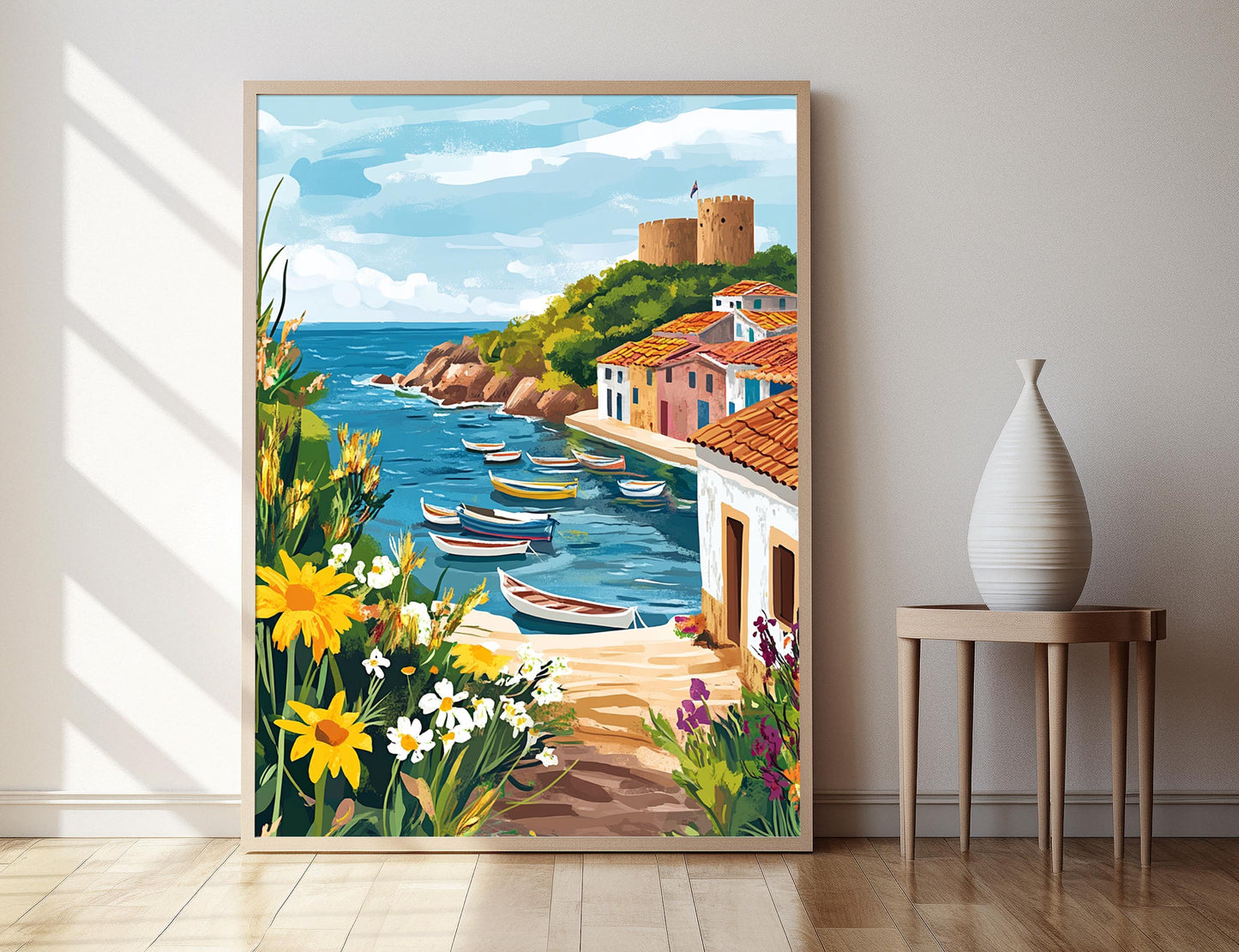 Affiche Cojímar – Illustration côtière de Cuba avec El Morro