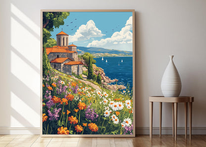 Affiche Monastère d'Arménie – Impression Art Lac Sevan