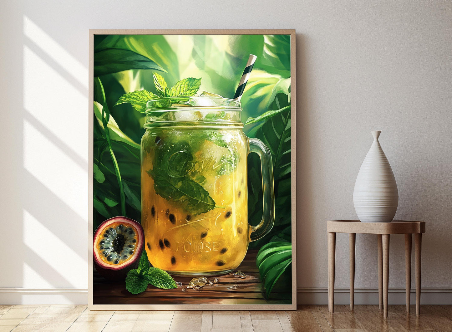 Affiche Mojito aux Fruits de la Passion – Illustration de Boisson Tropicale