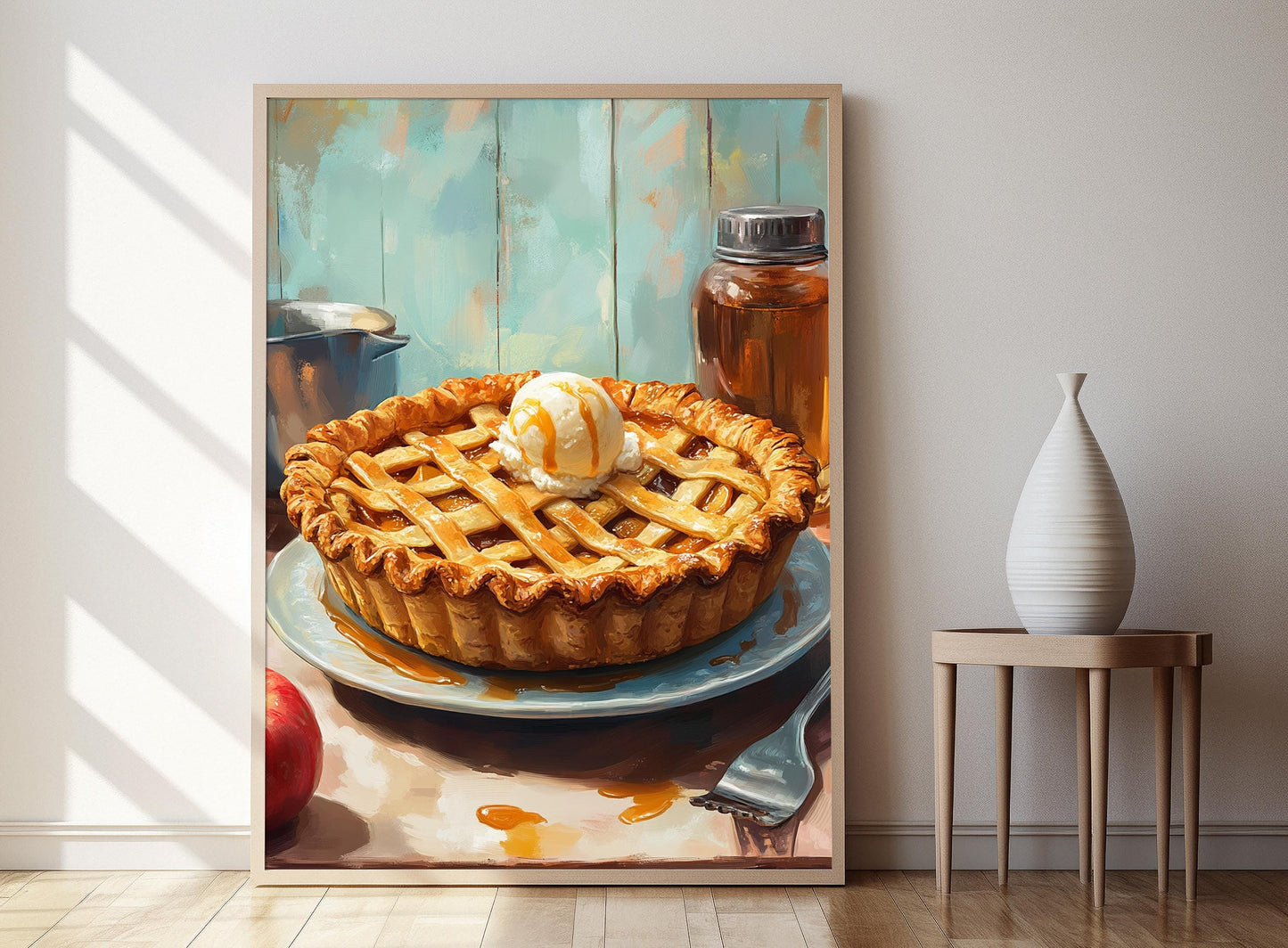 Affiche Tarte aux Pommes – Impression artistique avec Crème Glacée