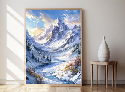 Affiche Montagnes de l'Ural – Poster Paysage Russe Élégant