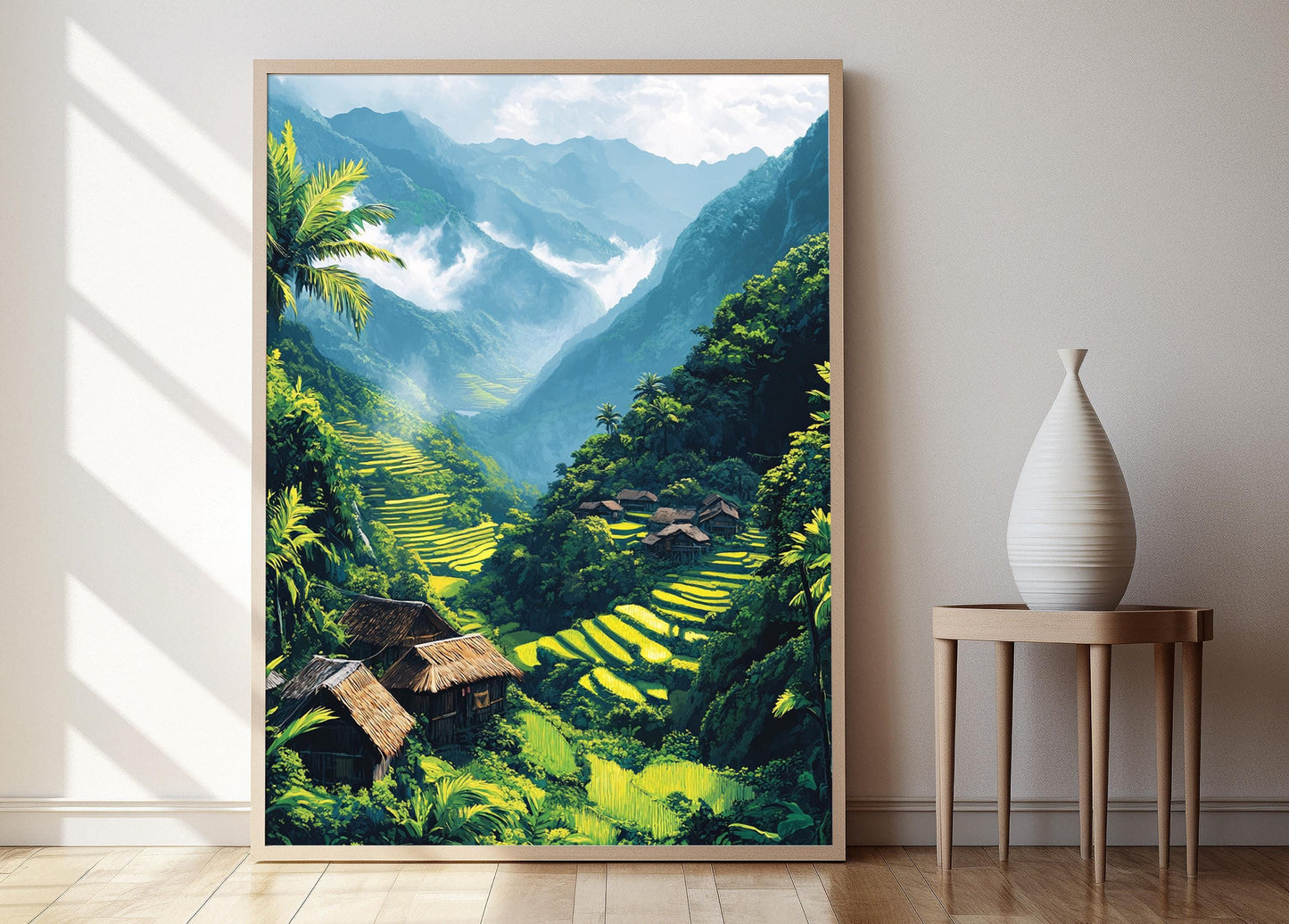 Affiche Ifugao – Poster Art Filipino, Illustration de la Vie Montagnarde