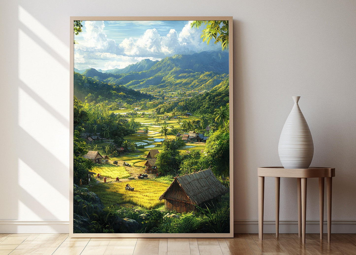 Affiche Village Samar – Poster Nature Filipine, Illustration Vie Rurale