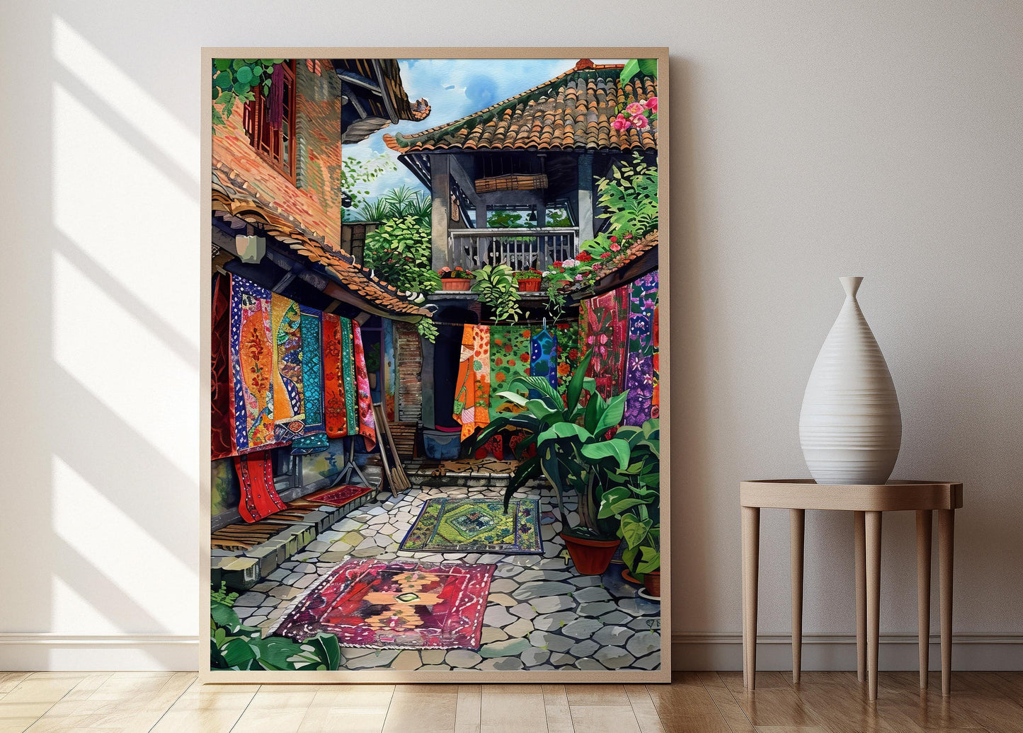 Affiche Batik Colorée – Impression Murale Unique de Java