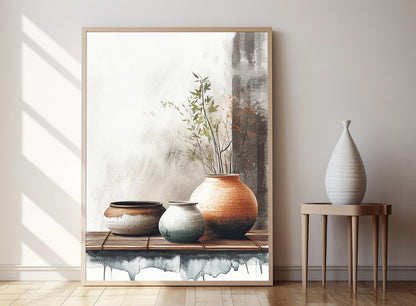 Affiche Art en Céramique Japonaise – Poster Design Fait Main