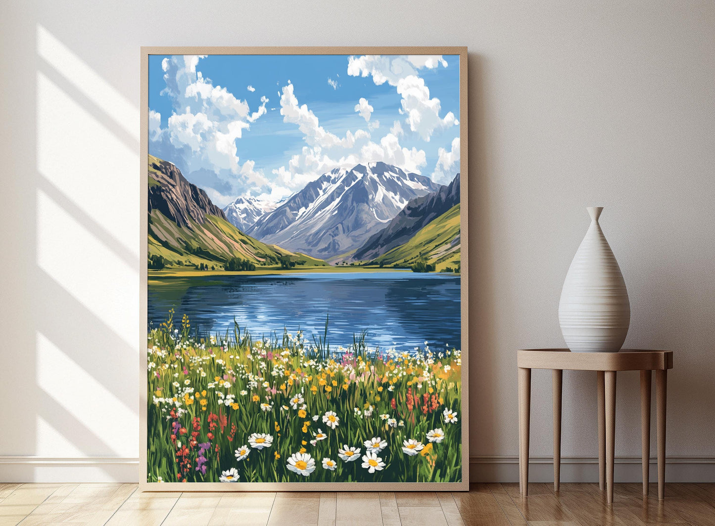 Affiche Paysage Lac Van – Poster Vue Montagne Tranquille de Turquie
