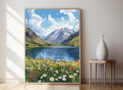 Affiche Paysage Lac Van – Poster Vue Montagne Tranquille de Turquie