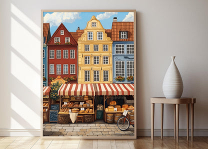 Affiche Copenhague – Poster Pâtisseries et Fromages Nordiques
