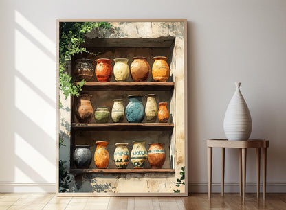 Affiche Art Philippin – Poster des Jarres Traditionnelles de Vigan