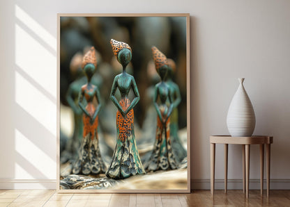 Affiche Art en Bois Tanzanien – Décor Culturel Évocateur