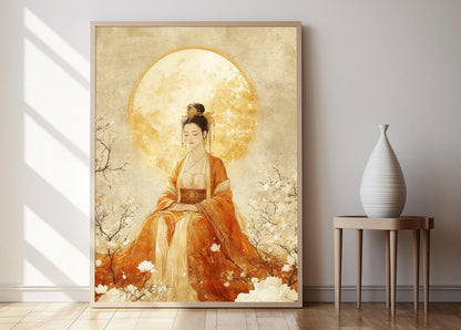 Affiche Bixia Yuanjun – Poster de la Déesse Chinoise de la Fertilité