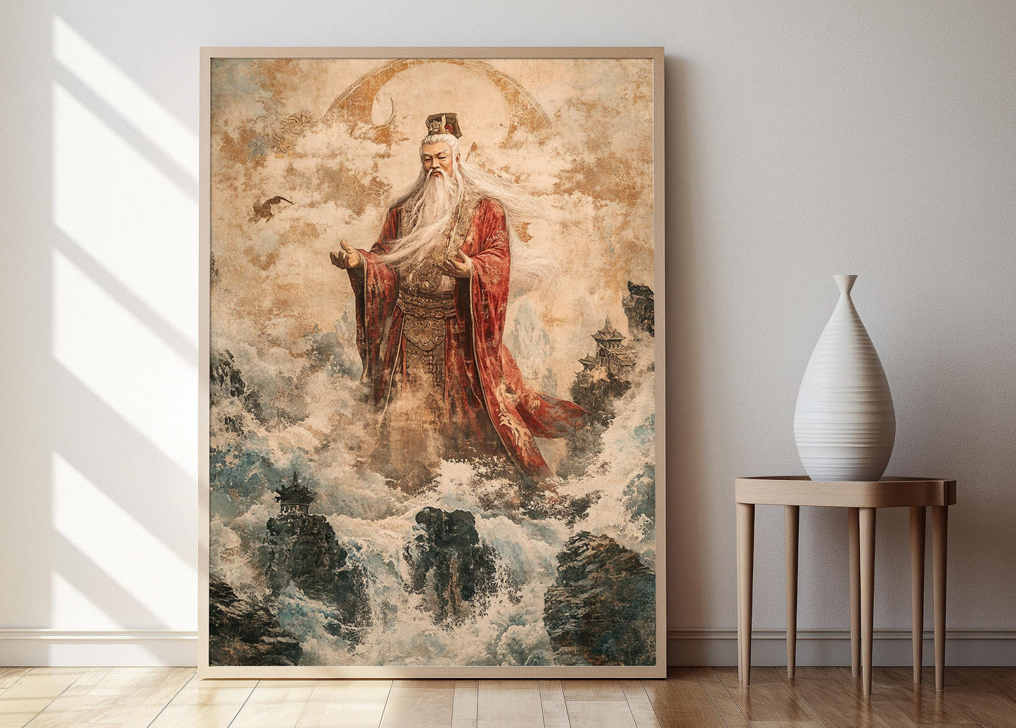 Affiche Erlang Shen – Poster Art de la Mythologie Chinoise, Protecteur Céleste