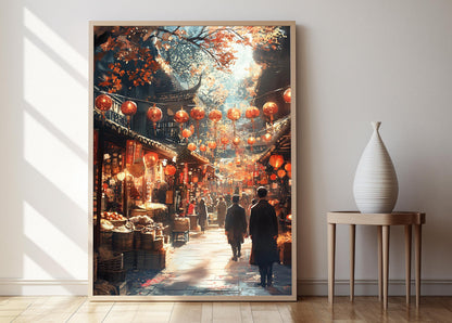 Affiche Thé aux Herbes et Enveloppe Rouge – Illustration de Panier