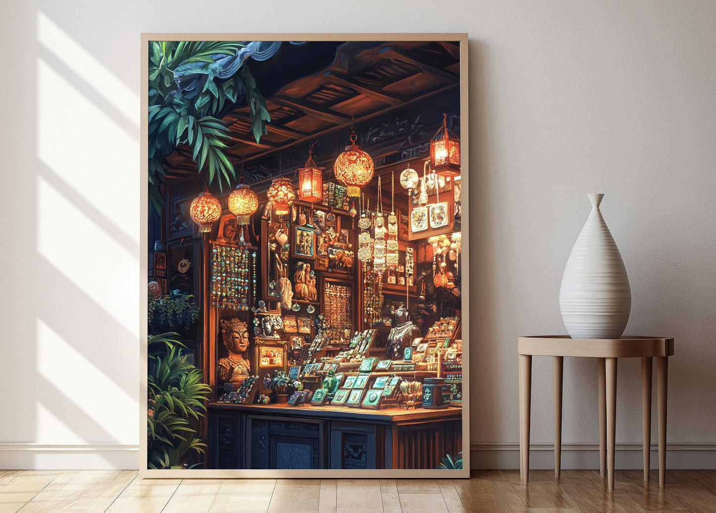Affiche Bijoux en Jade et Poche en Soie – Art Print Boutique Chinoise