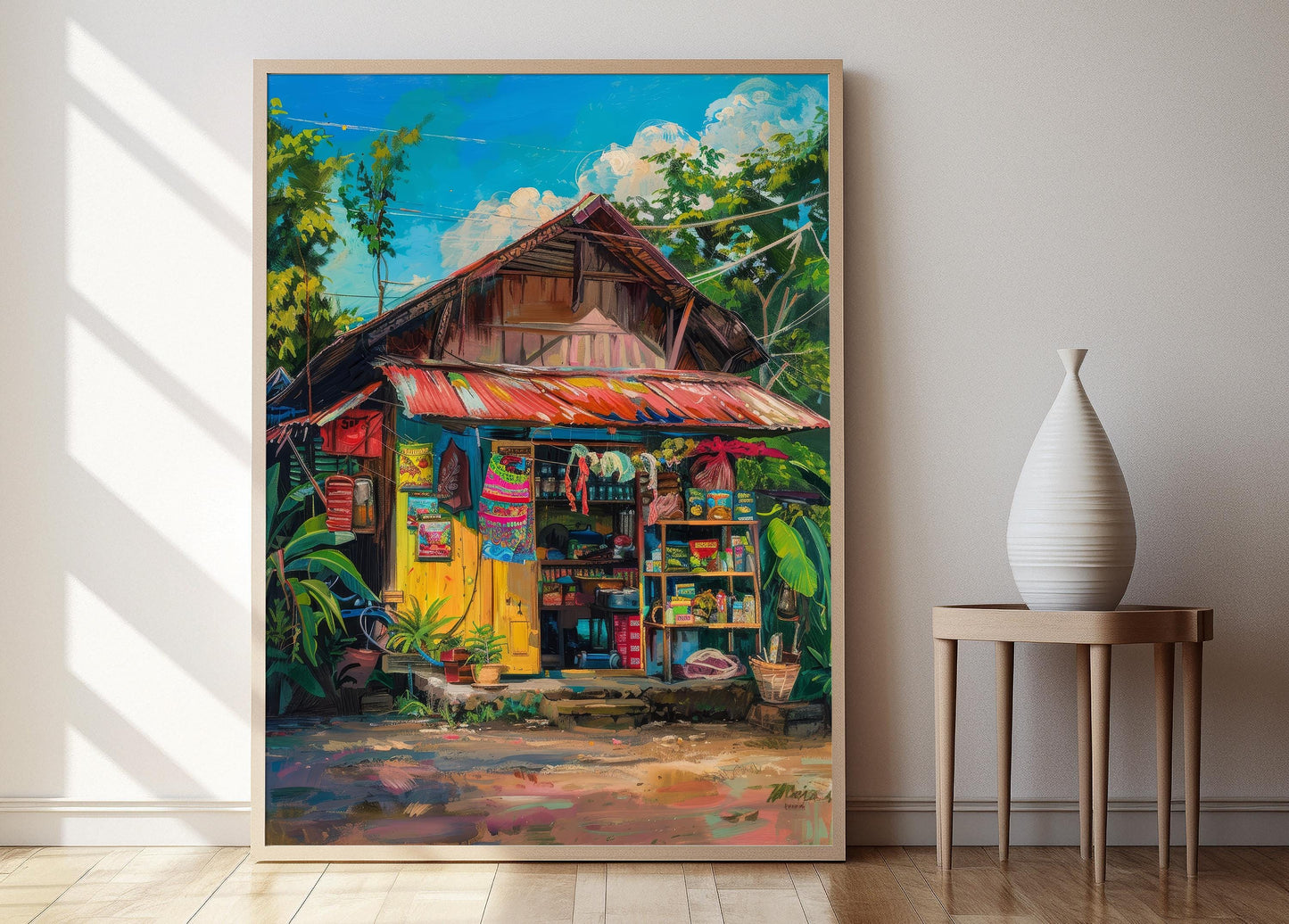 Affiche Magasin Sari Sari – Peinture Murale Filipine Éclatante