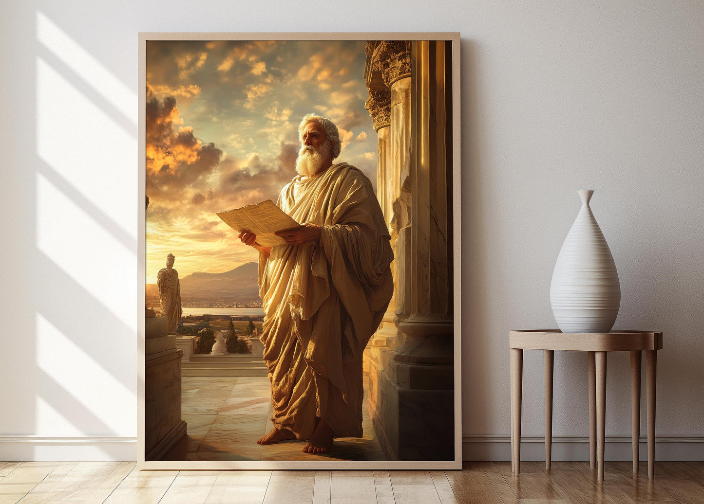 Affiche Philosophie Antique – Poster Portrait de Platon, Académie d'Athènes