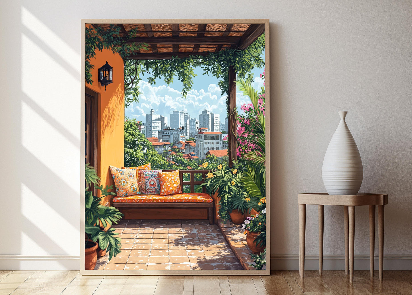 Affiche de Patio Dhaka – Poster Art Traditionnelle du Bangladesh