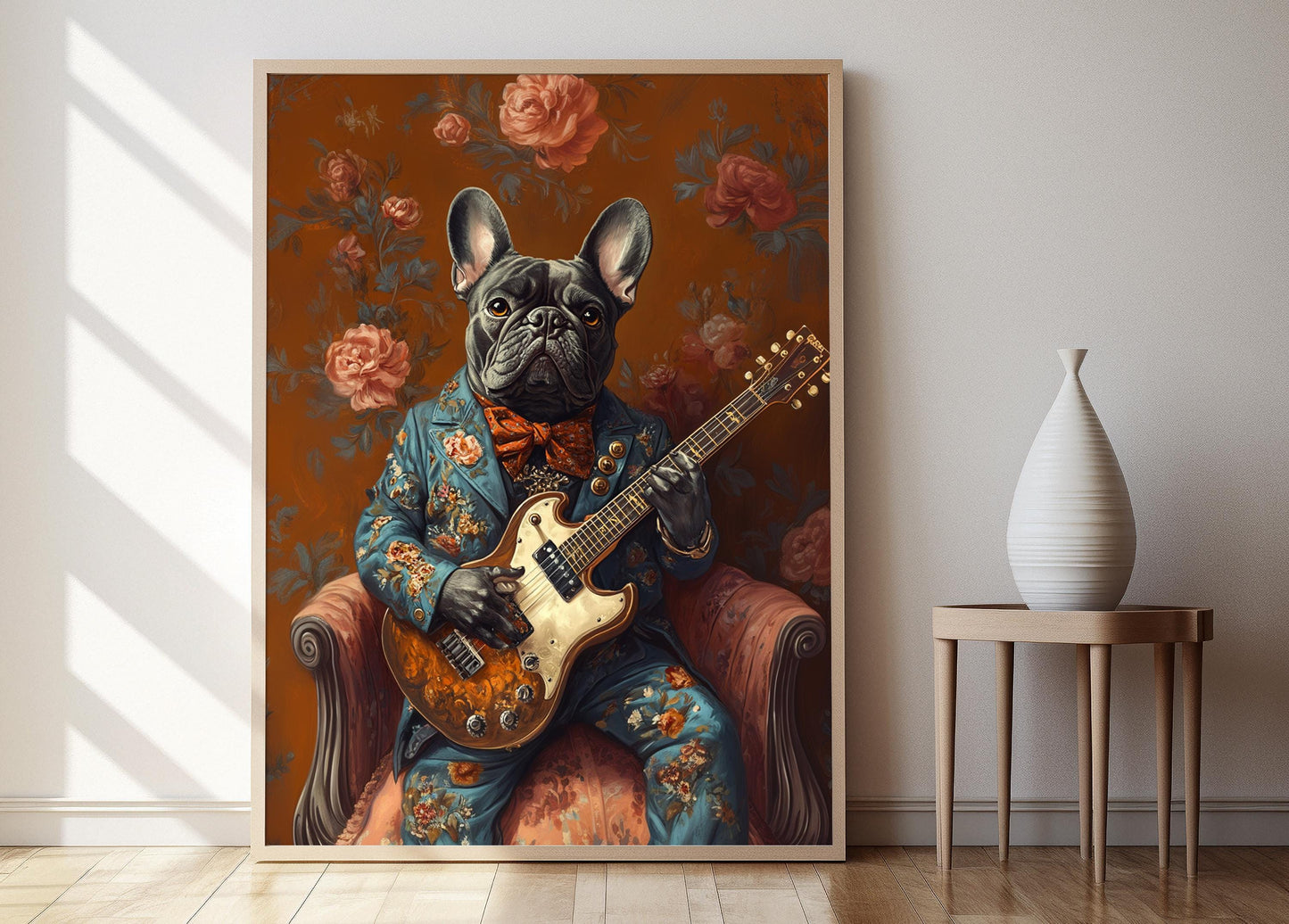 Affiche de Bulldog Français – Poster Humoristique de Mur d'Art Animalier